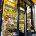 Me, checking out the chocolates at Stohrer